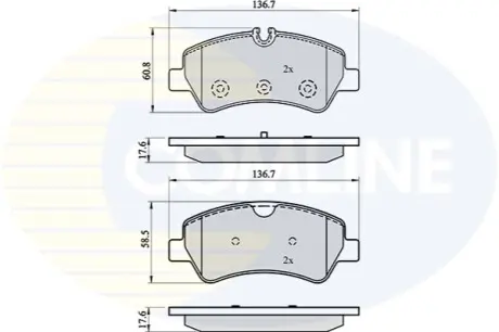 - Гальмівні колодки до дисків Comline CBP02143