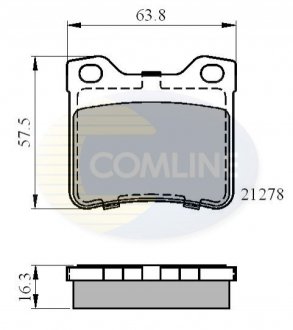 Комплект тормозных колодок, дисковый тормоз Comline CBP01060 (фото 1)