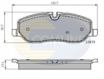 Комплект тормозных колодок, дисковый тормоз Comline CBP01533 (фото 1)