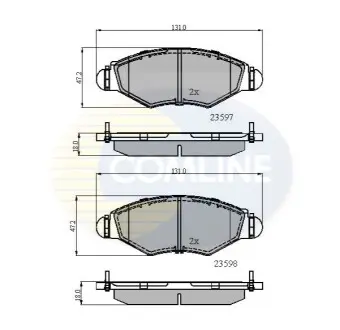 Комплект тормозных колодок, дисковый тормоз Comline CBP01131