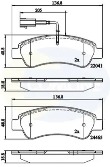 - Тормозные колодки к дискам Comline CBP11604