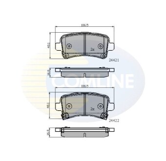 Комплект тормозных колодок, дисковый тормоз Comline CBP31795