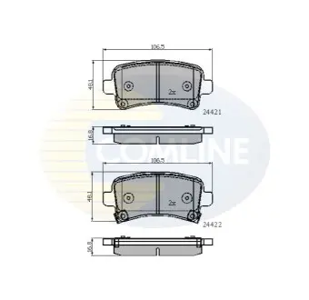 Фото - Гальмівні колодки до дисків Comline CBP31795 - Гальмівні колодки до дисків Comline CBP31795