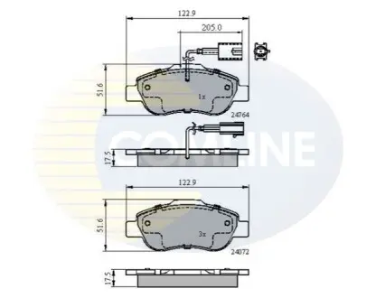 - Гальмівні колодки до дисків Comline CBP11600
