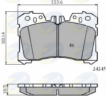 Комплект тормозных колодок, дисковый тормоз Comline CBP01733 (фото 1)