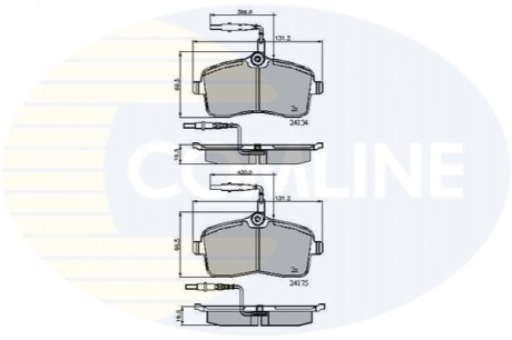 Комплект тормозных колодок, дисковый тормоз Comline CBP11250
