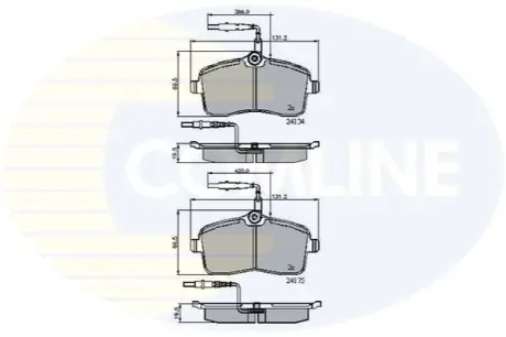 Комплект тормозных колодок, дисковый тормоз Comline CBP11250
