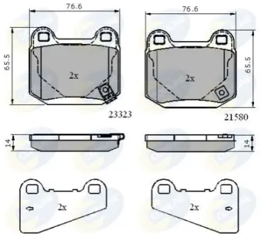 Комплект тормозных колодок, дисковый тормоз Comline CBP31755