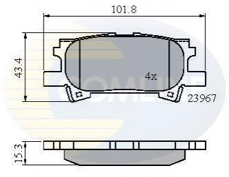 Комплект тормозных колодок, дисковый тормоз Comline CBP01279