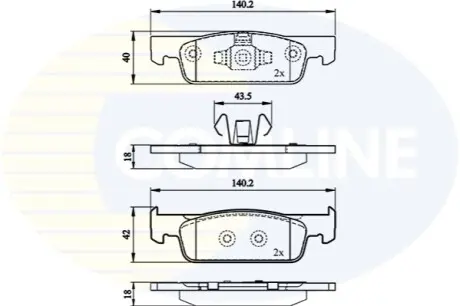 - Тормозные колодки к дискам Comline CBP02144