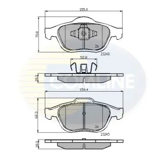 Комплект тормозных колодок, дисковый тормоз Comline CBP01116