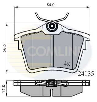 Комплект тормозных колодок, дисковый тормоз Comline CBP01252