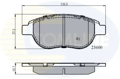 - Гальмівні колодки до дисків Comline CBP01038