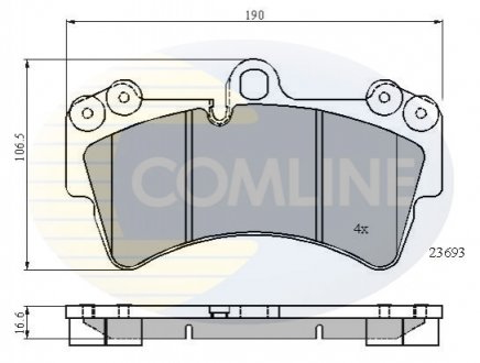 Комплект тормозных колодок, дисковый тормоз Comline CBP01315