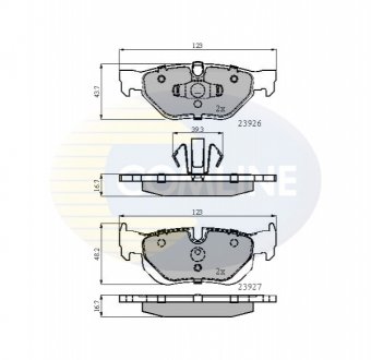Комплект тормозных колодок, дисковый тормоз Comline CBP01708 (фото 1)