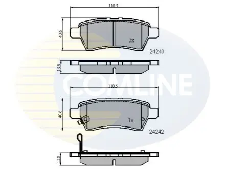 Фото комплект тормозных колодок, дисковый тормоз Comline CBP31518 Комплект тормозных колодок, дисковый тормоз Comline CBP31518