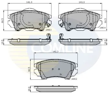 Комплект тормозных колодок, дисковый тормоз Comline CBP31680