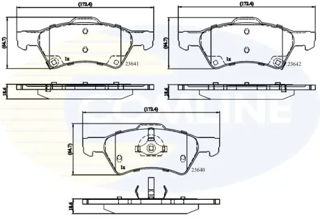 - Гальмівні колодки до дисків Comline CBP31163