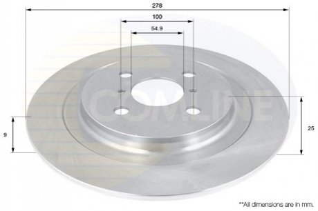 Тормозной диск Comline ADC01132