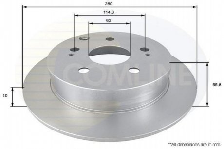 Тормозной диск Comline ADC01168 (фото 1)