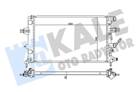 KALE OPEL Радіатор охолодження Astra G 1.6 02- KALE OTO RADYATOR 355570