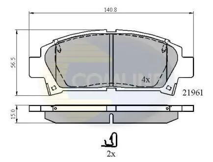 Комплект тормозных колодок, дисковый тормоз Comline CBP3713
