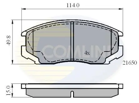 Комплект тормозных колодок, дисковый тормоз Comline CBP0415