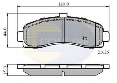 Комплект тормозных колодок, дисковый тормоз Comline CBP0508