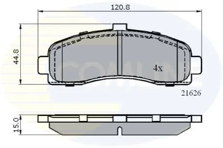Комплект тормозных колодок, дисковый тормоз Comline CBP0508