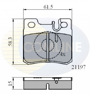 Комплект тормозных колодок, дисковый тормоз Comline CBP0226 (фото 1)