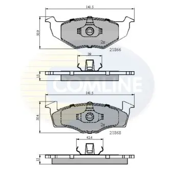 Фото комплект тормозных колодок, дисковый тормоз Comline CBP0180 Комплект тормозных колодок, дисковый тормоз Comline CBP0180