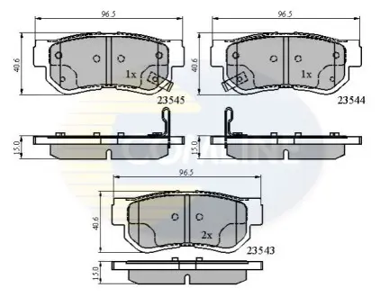 Комплект тормозных колодок, дисковый тормоз Comline CBP3935