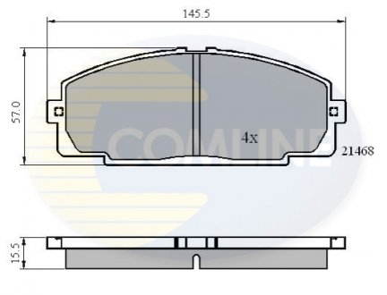 Комплект тормозных колодок, дисковый тормоз Comline CBP0459
