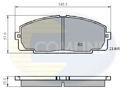 Комплект тормозных колодок, дисковый тормоз Comline CBP0459
