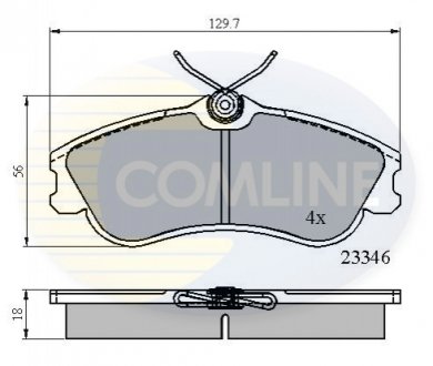 Комплект тормозных колодок, дисковый тормоз Comline CBP0892 (фото 1)
