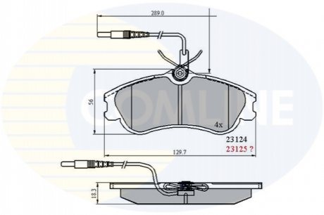 Комплект тормозных колодок, дисковый тормоз Comline CBP1174