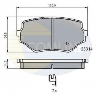 Комплект тормозных колодок, дисковый тормоз Comline CBP3475 (фото 1)