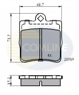 Комплект тормозных колодок, дисковый тормоз Comline CBP0454