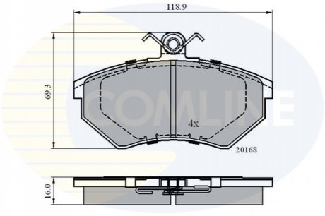 Комплект тормозных колодок, дисковый тормоз Comline CBP0152