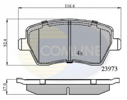Комплект тормозных колодок, дисковый тормоз Comline CBP0984