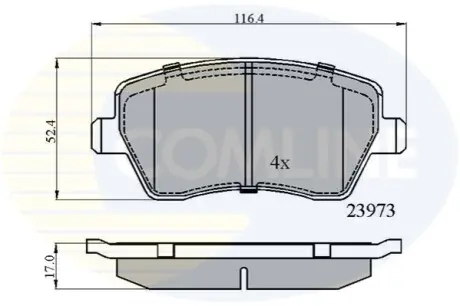 - Гальмівні колодки до дисків Comline CBP0984