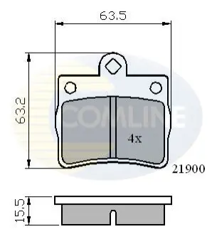 Комплект тормозных колодок, дисковый тормоз Comline CBP0220