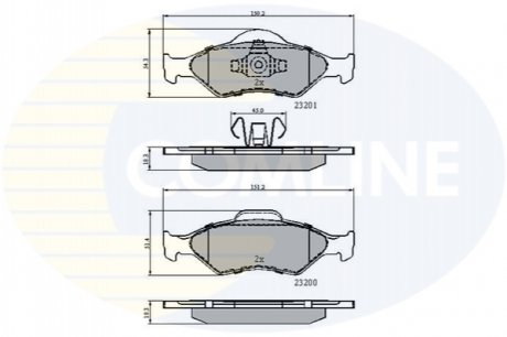 Комплект тормозных колодок, дисковый тормоз Comline CBP0899 (фото 1)