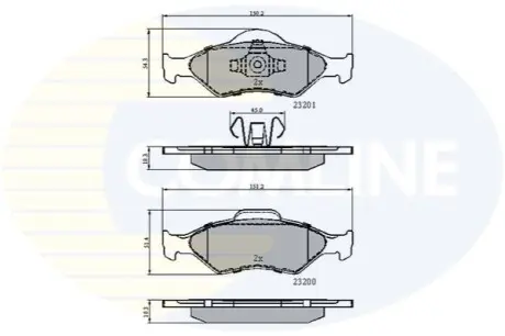 Фото комплект тормозных колодок, дисковый тормоз Comline CBP0899 Комплект тормозных колодок, дисковый тормоз Comline CBP0899