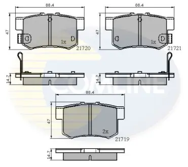 - Гальмівні колодки до дисків Comline CBP3445