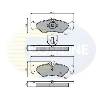 Фото - Гальмівні колодки до дисків Comline CBP0453 - Гальмівні колодки до дисків Comline CBP0453
