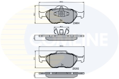 - Тормозные колодки к дискам Comline CBP0891