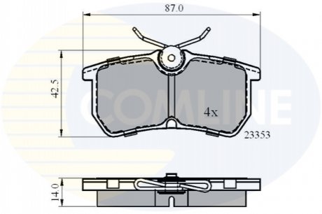 Комплект тормозных колодок, дисковый тормоз Comline CBP0705 (фото 1)