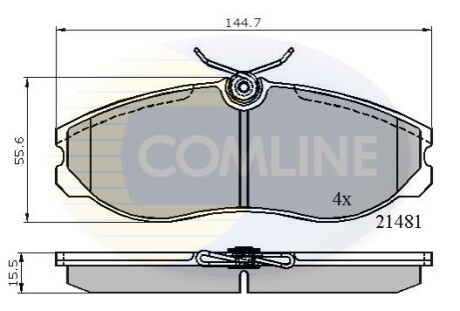 Комплект тормозных колодок, дисковый тормоз Comline CBP0447