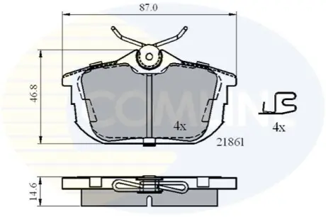- Тормозные колодки к дискам Comline CBP3945